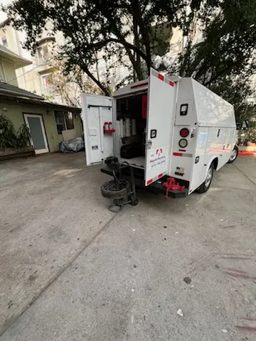 Magnet Plumbing service vehicle on-site for Water Heater Repair in Mulino